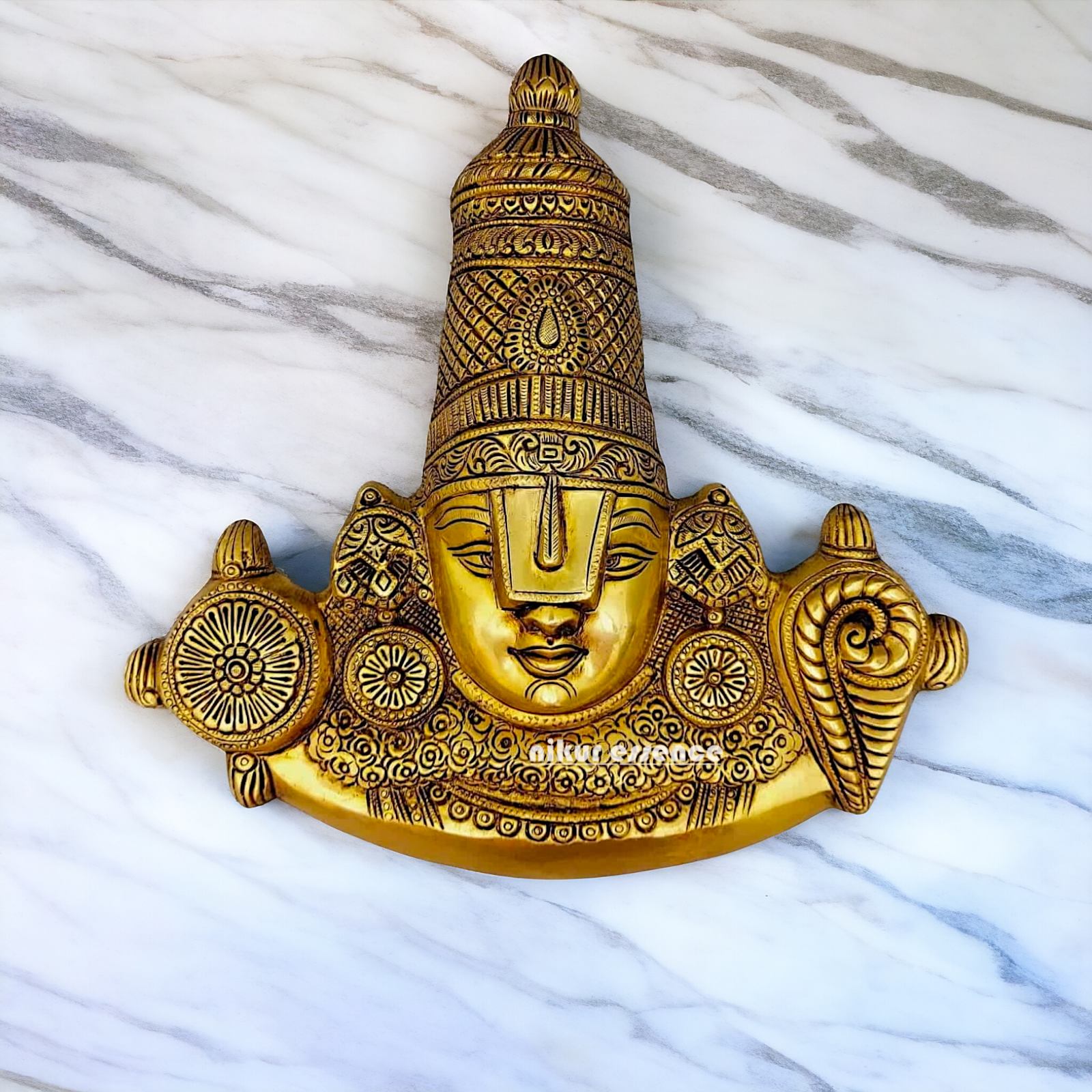 Brass Balaji wall hanging statue - 14.5 inches Nikuressence