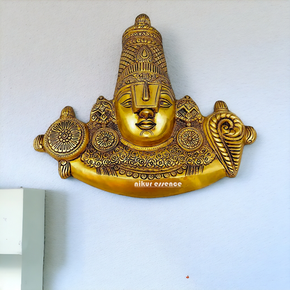 Brass Balaji wall hanging statue - 14.5 inches Nikuressence