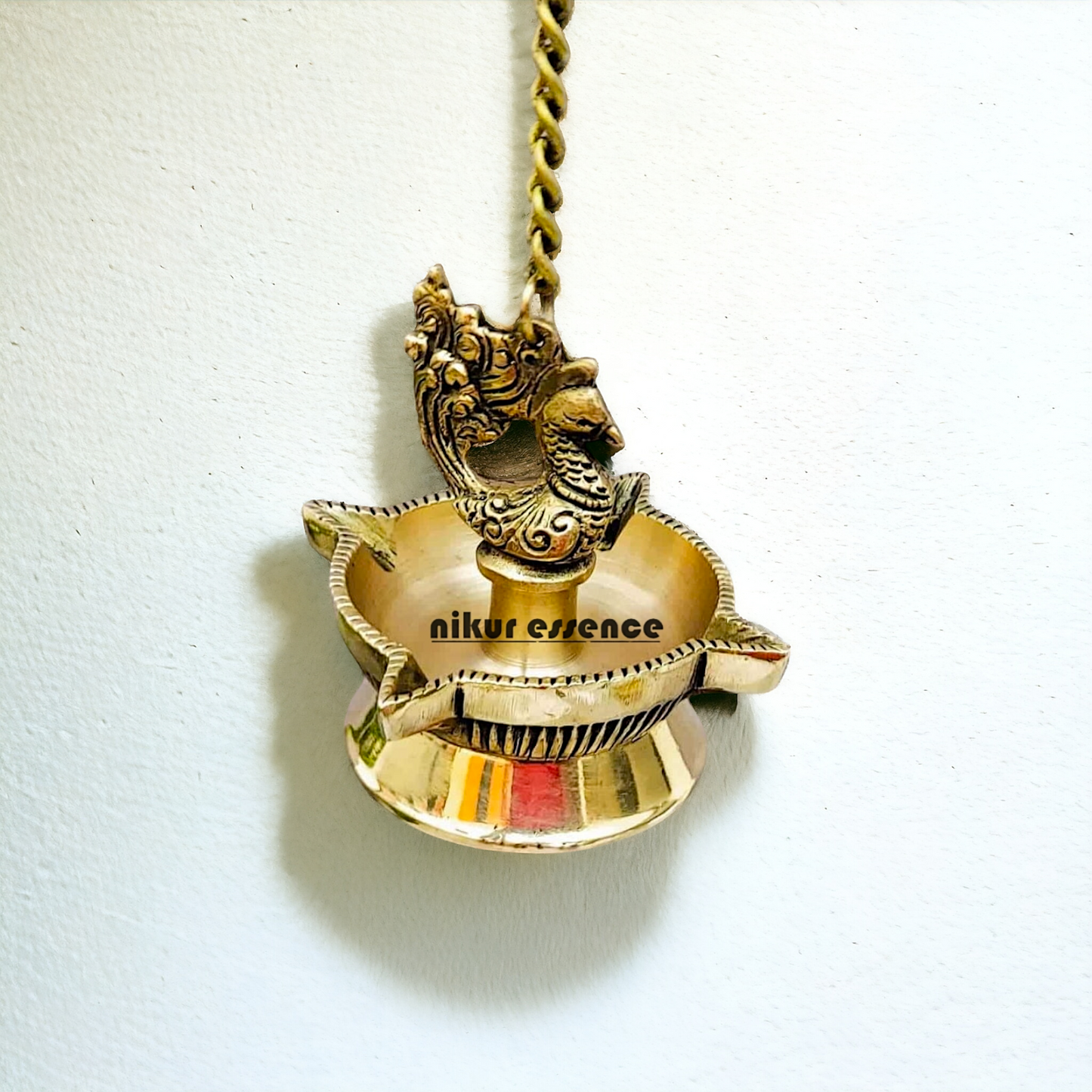 Wall Hanging Bird with Diya Brass - 15.8 inches Nikuressence