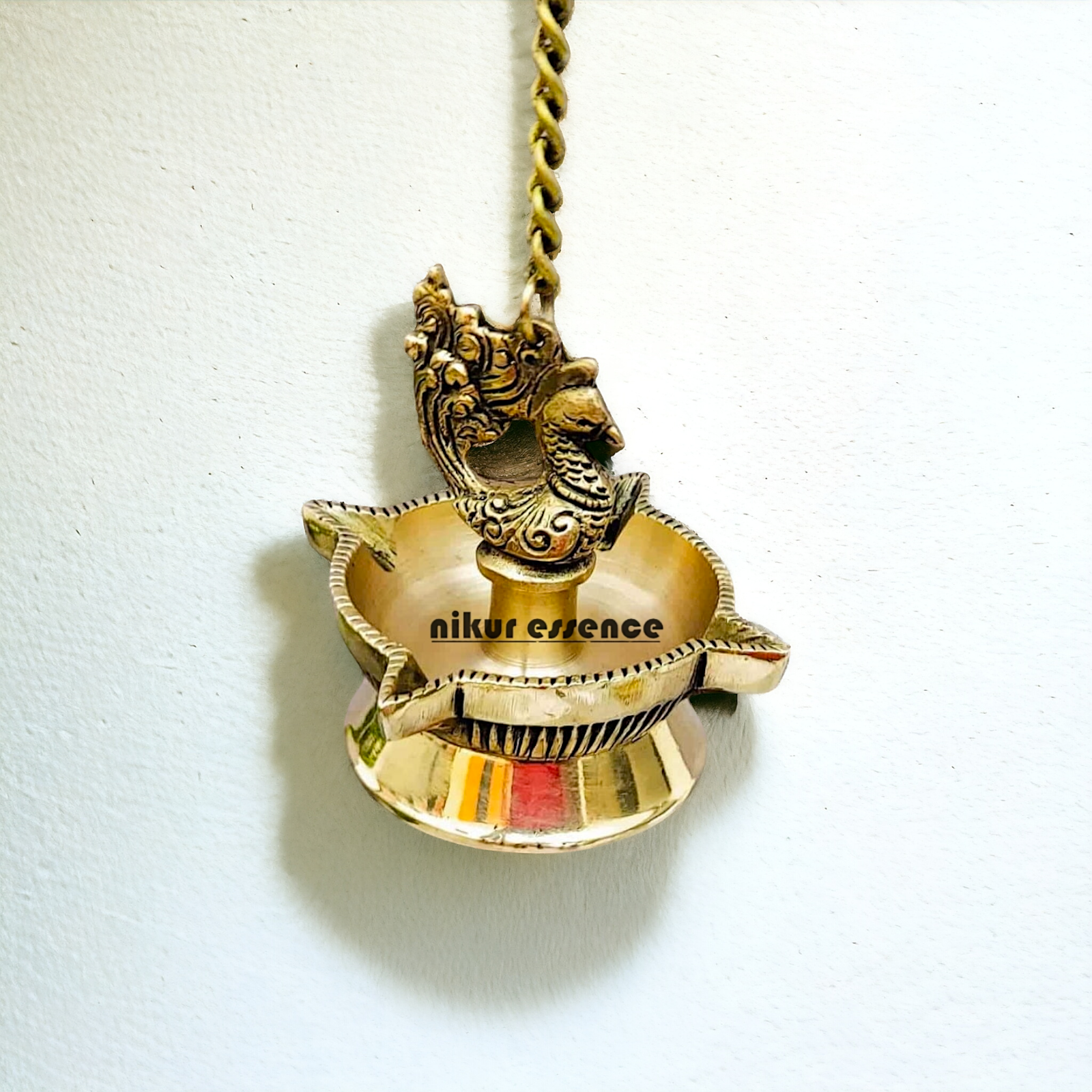 Wall Hanging Bird with Diya Brass - 15.8 inches Nikuressence