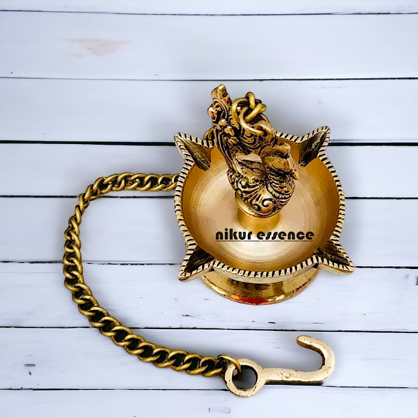 Wall Hanging Bird with Diya Brass - 15.8 inches Nikuressence