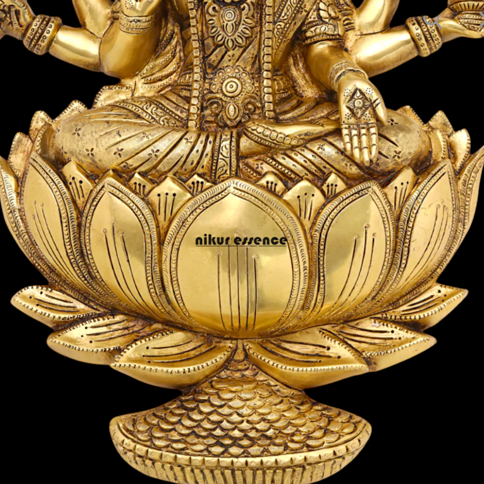 Ganesha Lakshmi pure Brass Wall hanging idol - 19 Inches Nikuressence