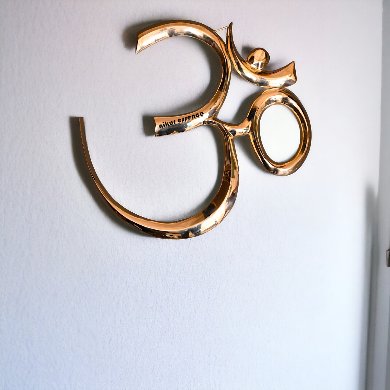 Om Symbol pure Brass wall hanging idol - 31 Inches Nikuressence