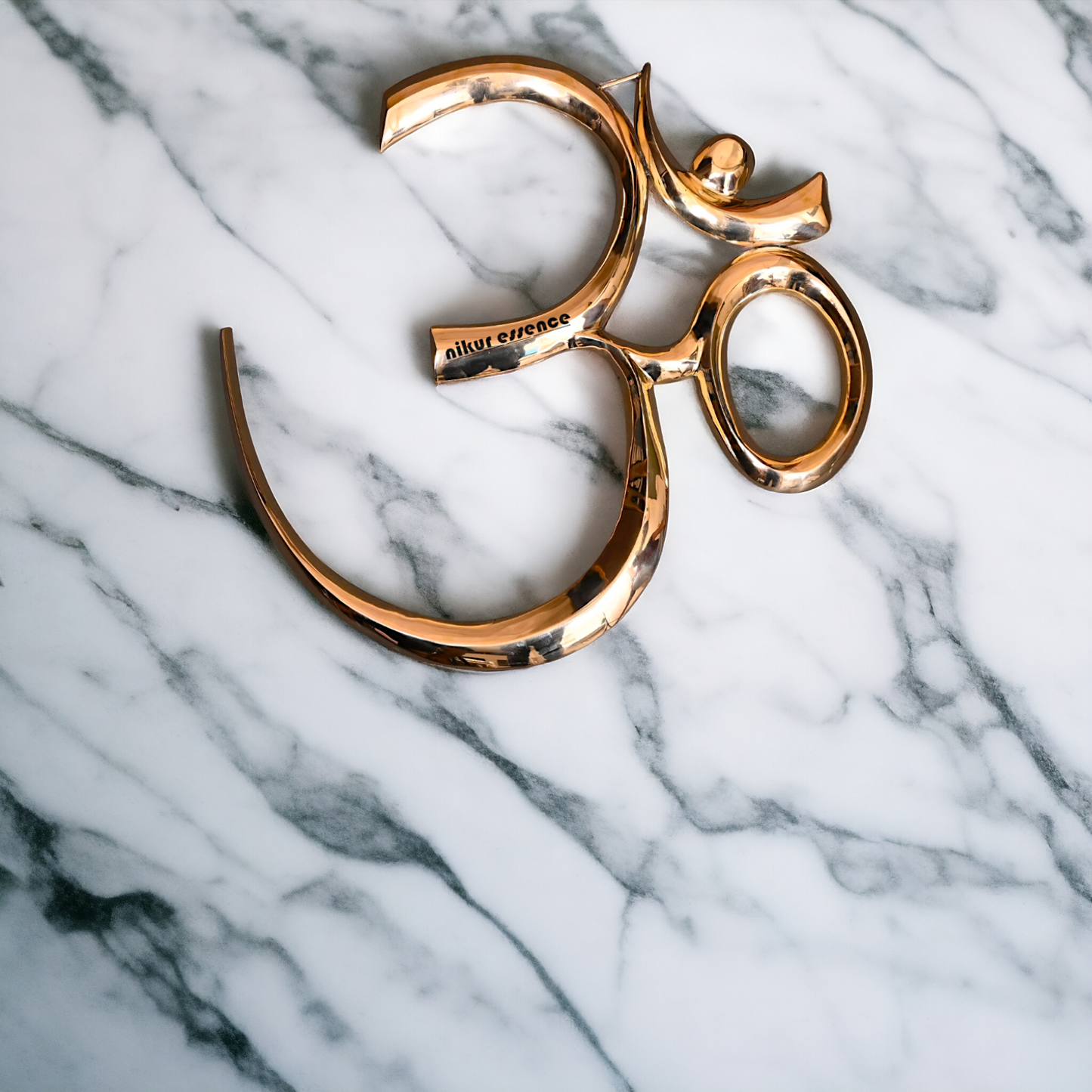 Om Symbol pure Brass wall hanging idol - 31 Inches Nikuressence