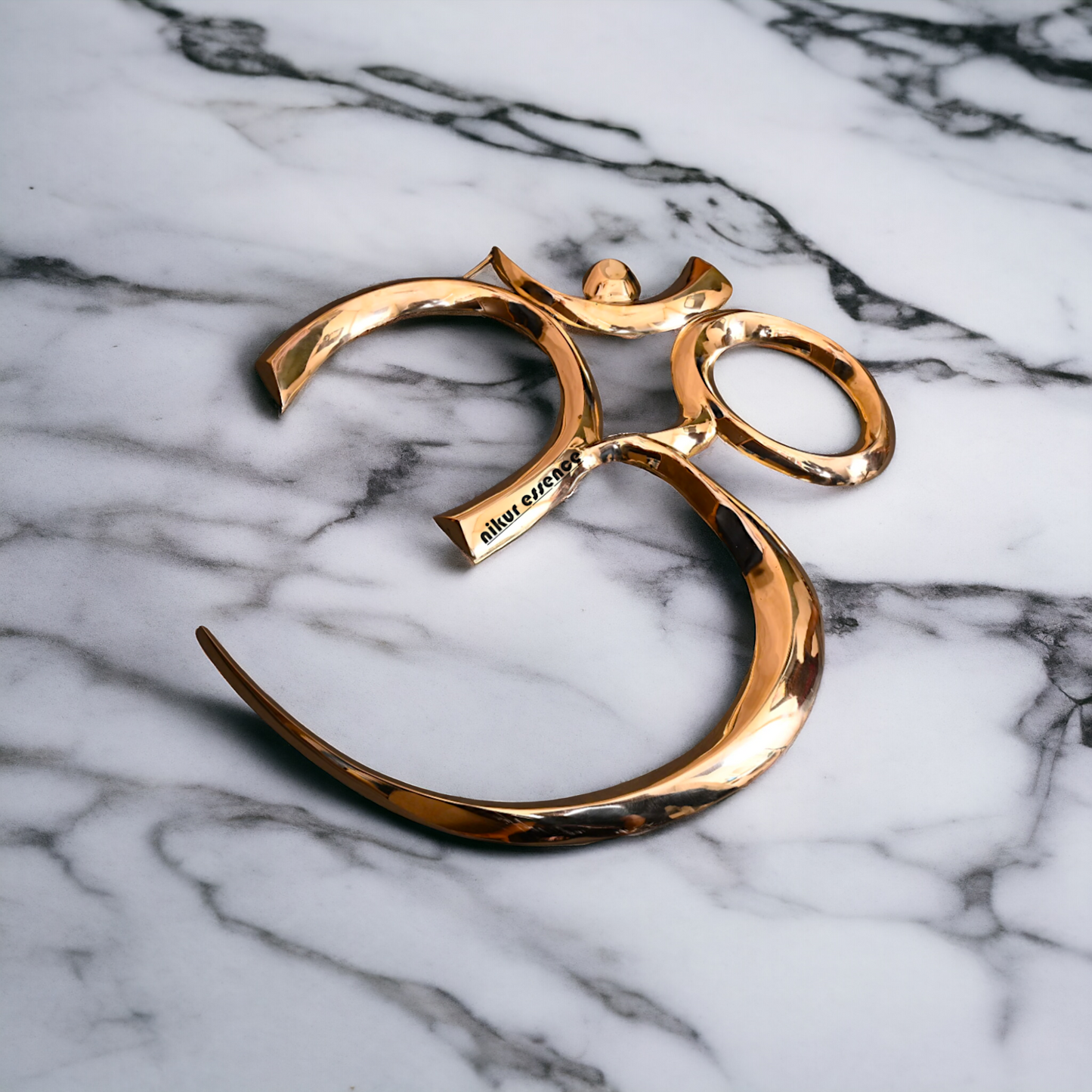 Om Symbol pure Brass wall hanging idol - 31 Inches Nikuressence