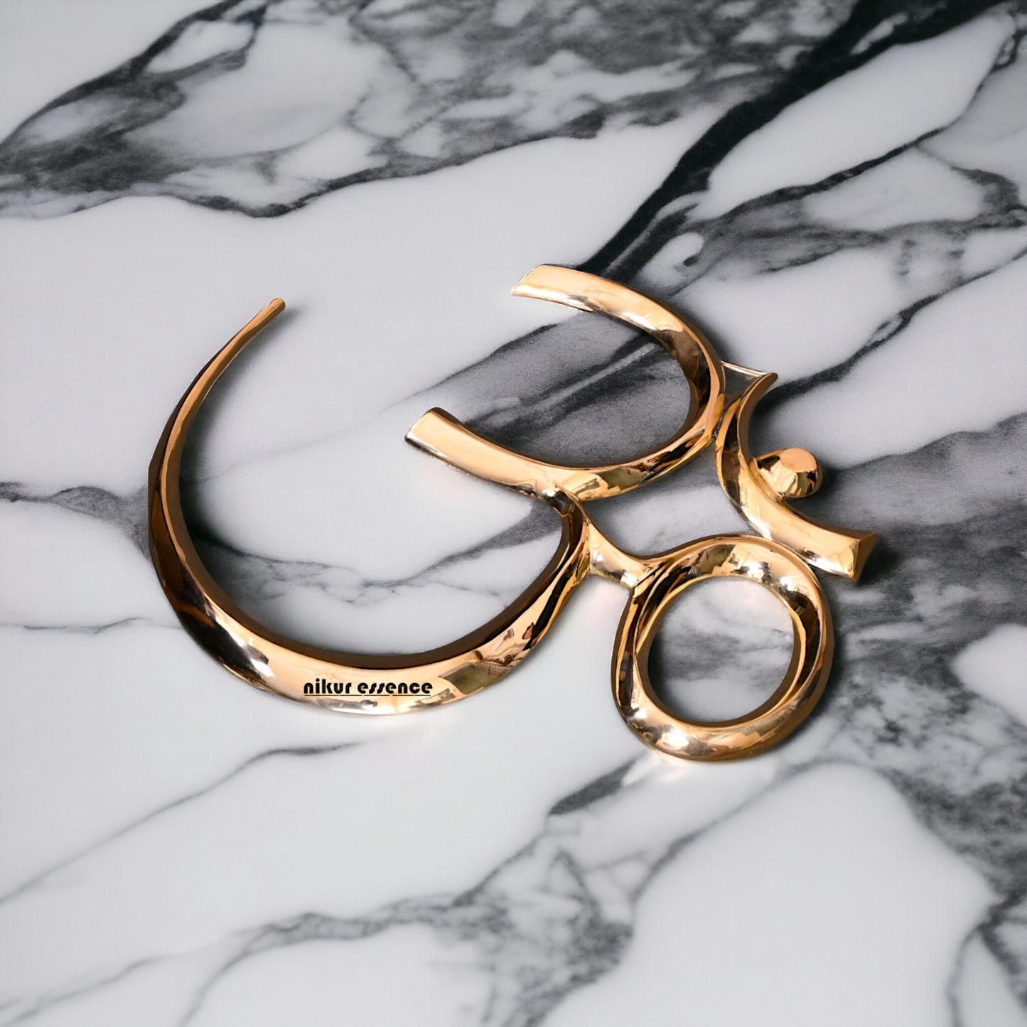 Om Symbol pure Brass wall hanging idol - 31 Inches Nikuressence