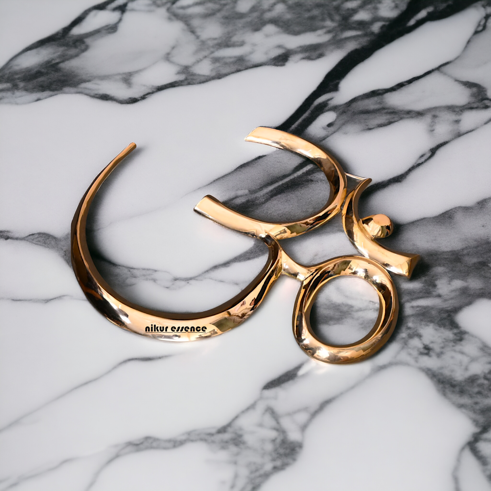 Om Symbol pure Brass wall hanging idol - 31 Inches Nikuressence