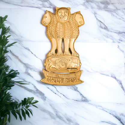 Ashok stambh Brass wall hanging plate idol - 26 Inches Nikuressence
