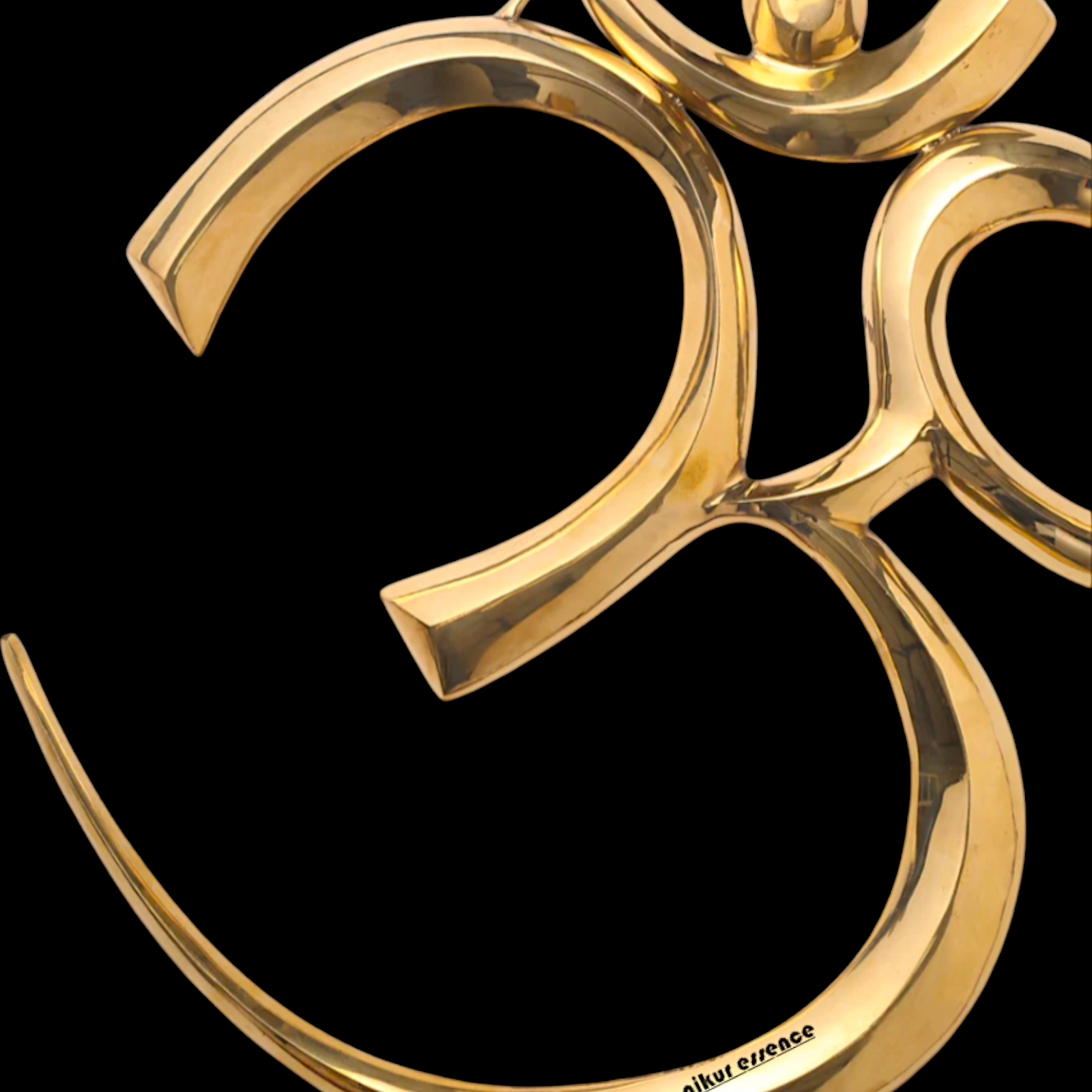 Solid Brass Om Symbol wall hanging Plate - 19 Inches Nikuressence