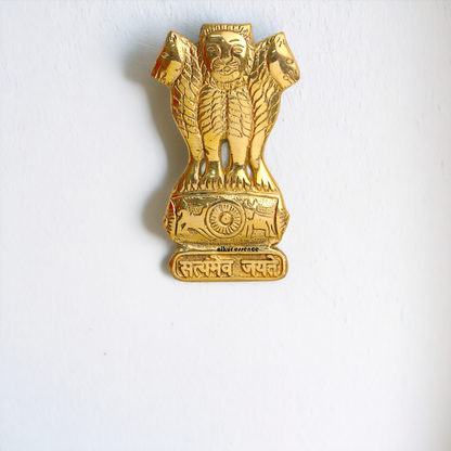 Pure Brass Ashok Stambh wall hanging plate idol - 8 Inches Nikuressence