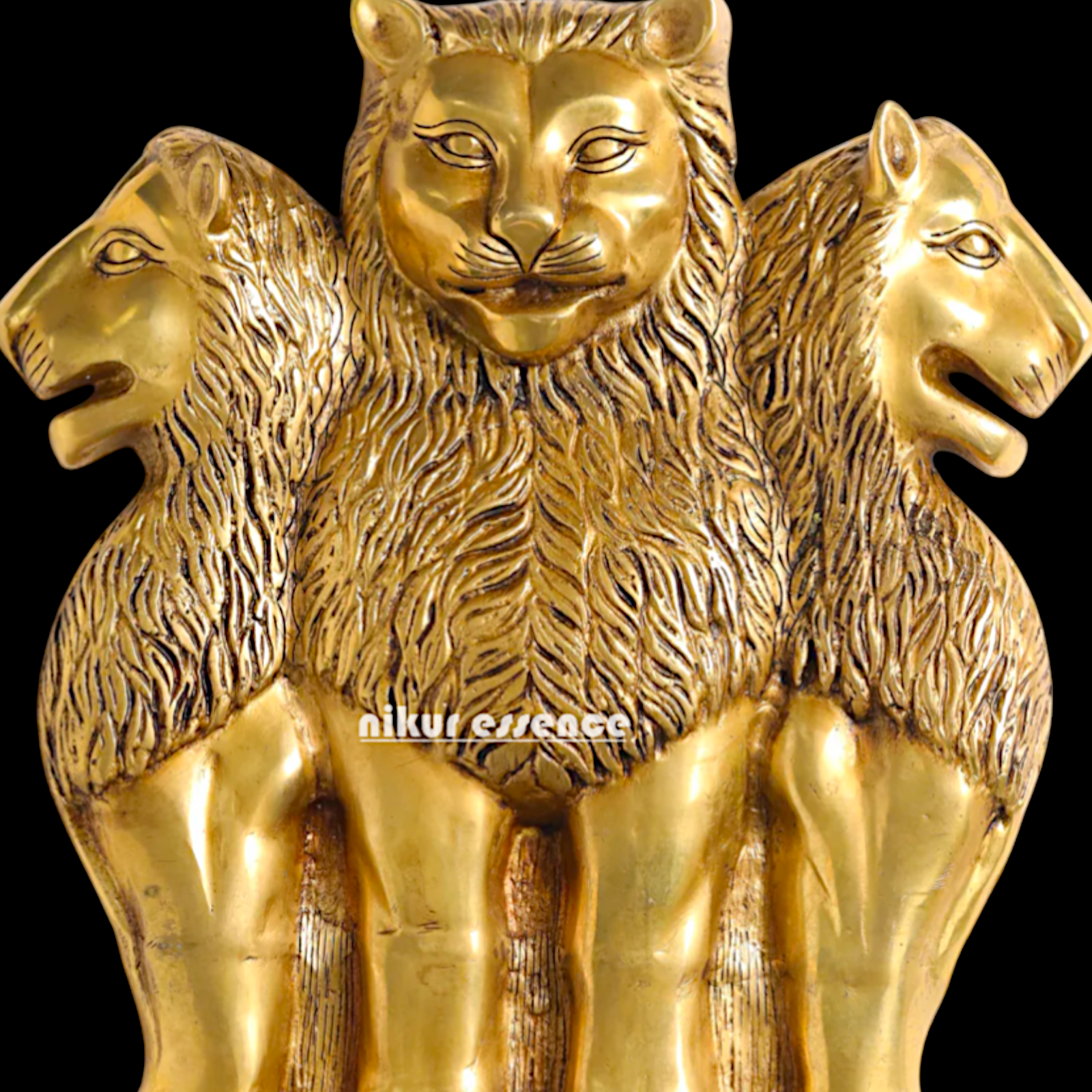 Ashok stambh decor antique Brass wall hanging plate idol- 19.5 inches Nikuressence