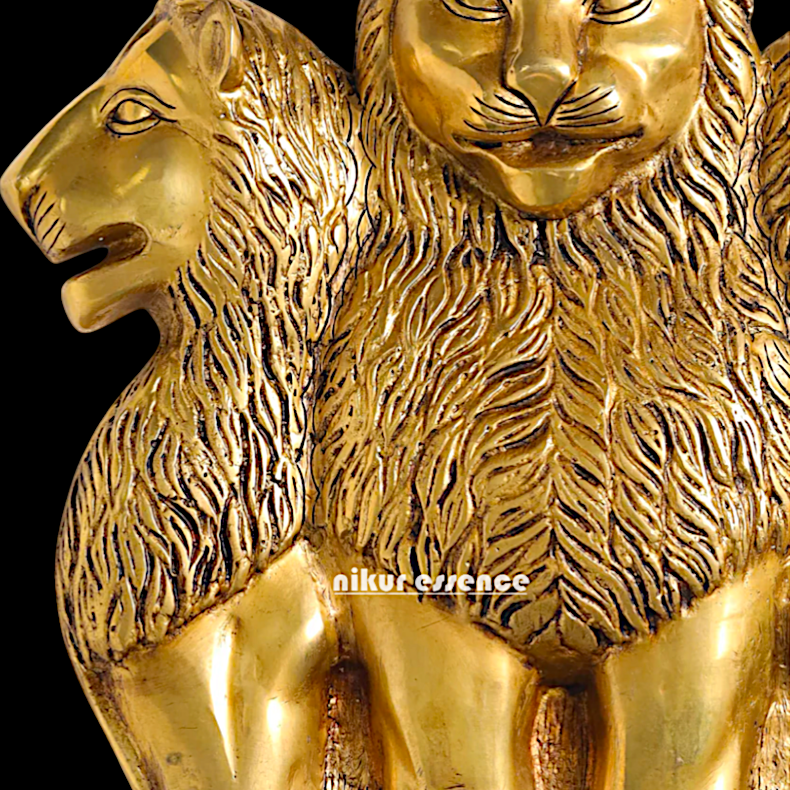 Ashok stambh decor antique Brass wall hanging plate idol- 19.5 inches Nikuressence