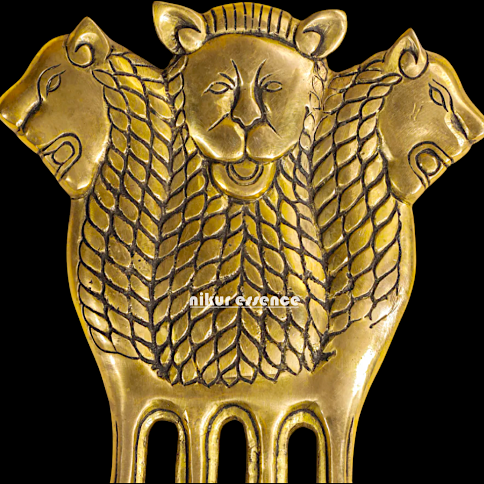 Ashok stambh decor Brass wall hanging plate idol- 14 inches Nikuressence