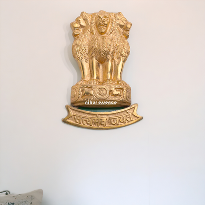 Brass Ashok stambh decor wall hanging plate idol- 9 inches Nikuressence