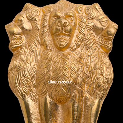 Brass Ashok stambh decor wall hanging plate idol- 9 inches Nikuressence