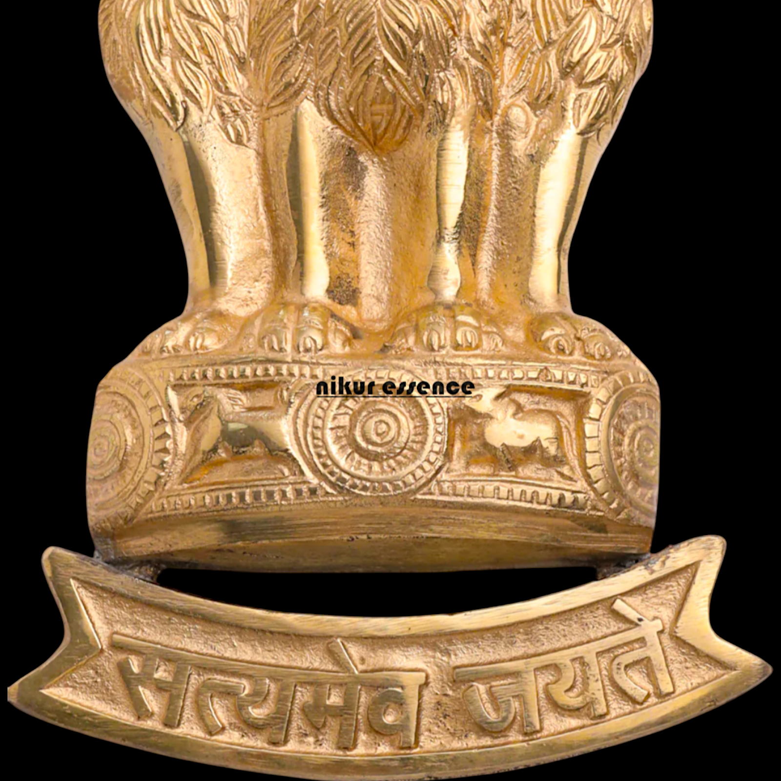 Brass Ashok stambh decor wall hanging plate idol- 9 inches Nikuressence