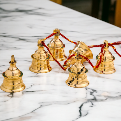 Brass Bells Decor wall hanging plate idol- 2.5 inches Nikuressence