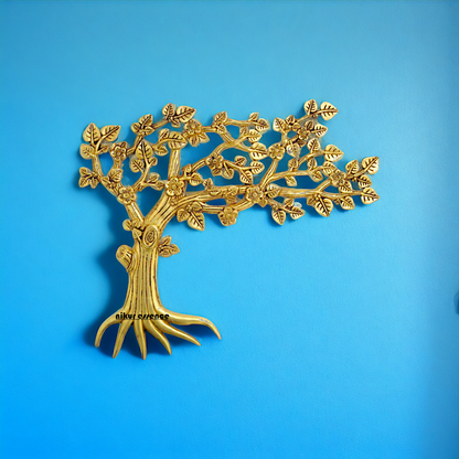 Kalpvriksha Tree Brass wall hanging plate - 19 Inches Nikuressence