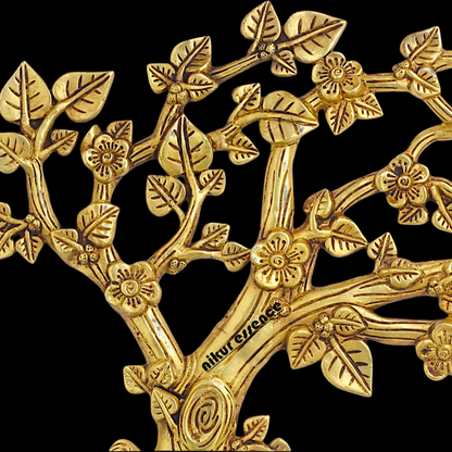 Kalpvriksha Tree Brass wall hanging plate - 19 Inches Nikuressence