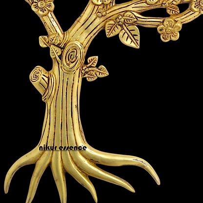 Kalpvriksha Tree Brass wall hanging plate - 19 Inches Nikuressence
