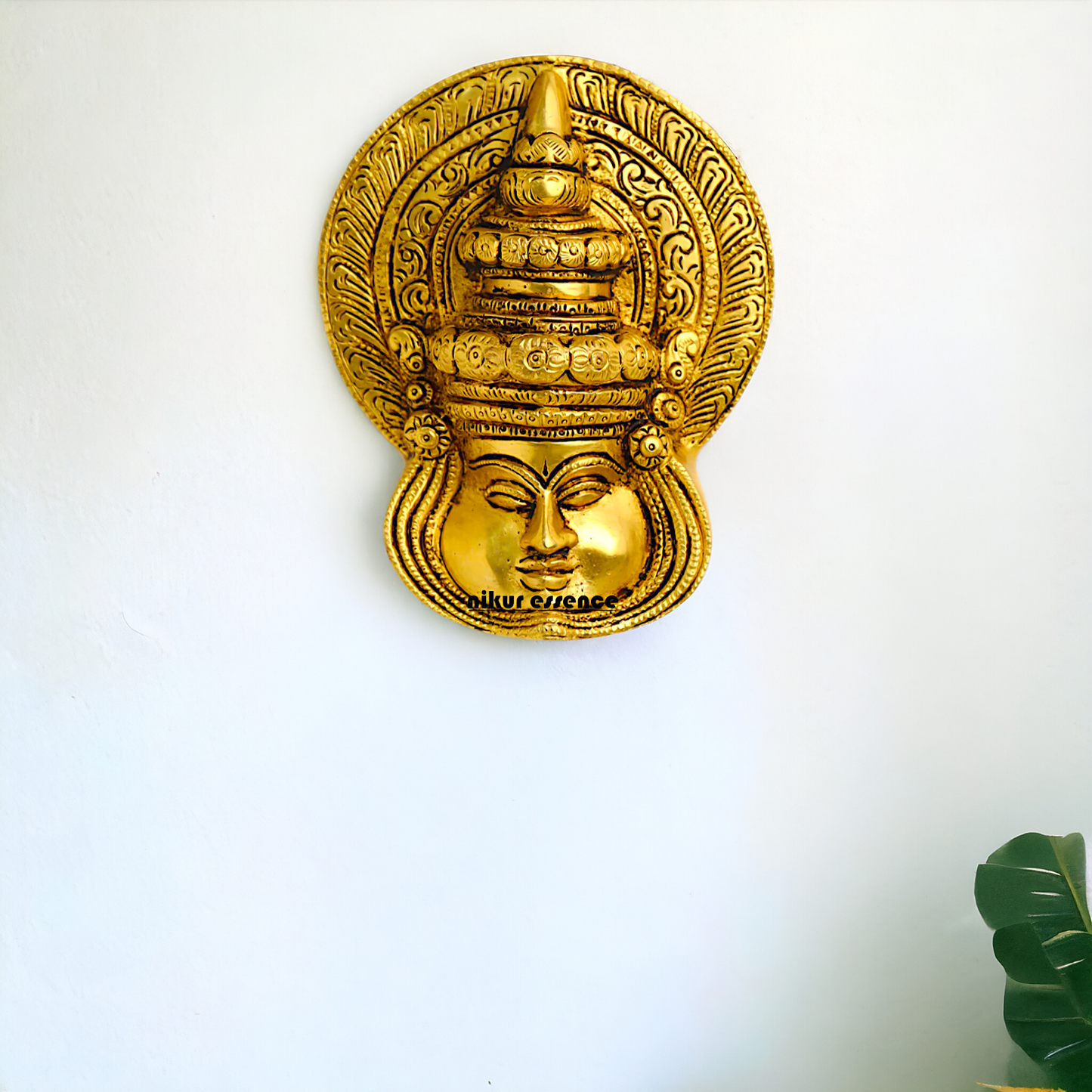Solid Brass kathakali wall Hanging plate - 5.5 Inches Nikuressence