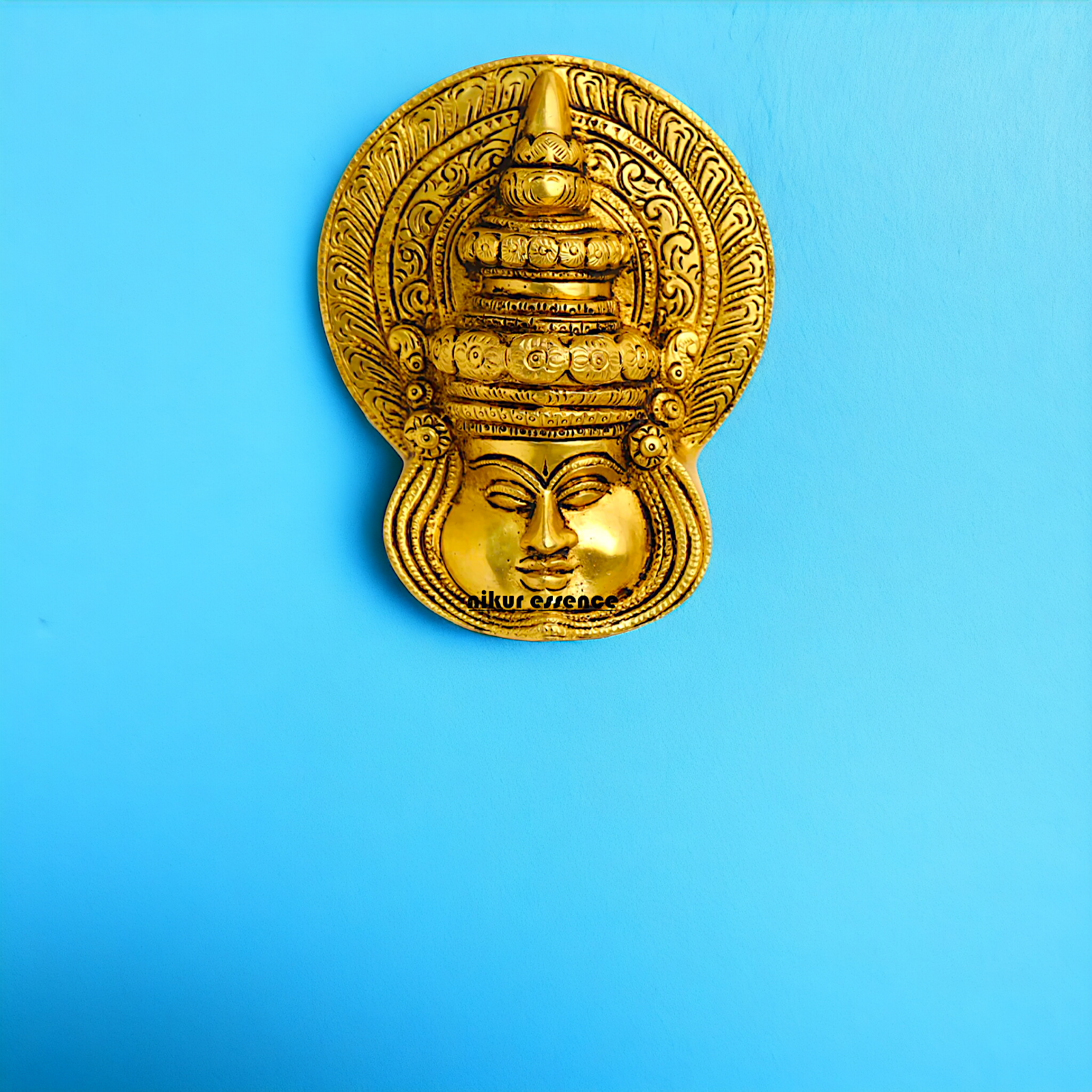 Solid Brass kathakali wall Hanging plate - 5.5 Inches Nikuressence