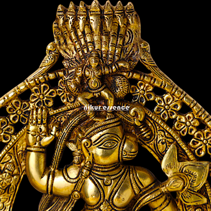 Brass Hanuman Monkey God wall Hanging plate idol - 12 Inches Nikuressence