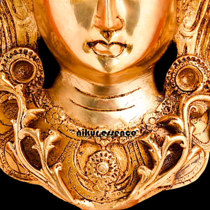 Tara Face Brass wall Hanging plate idol - 11 Inches Nikuressence