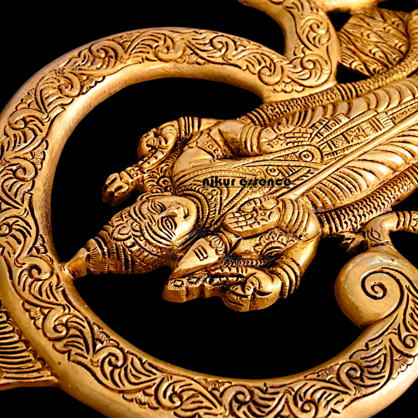 Kartikeya Brass wall Hanging plate idol - 13.5 Inches Nikuressence