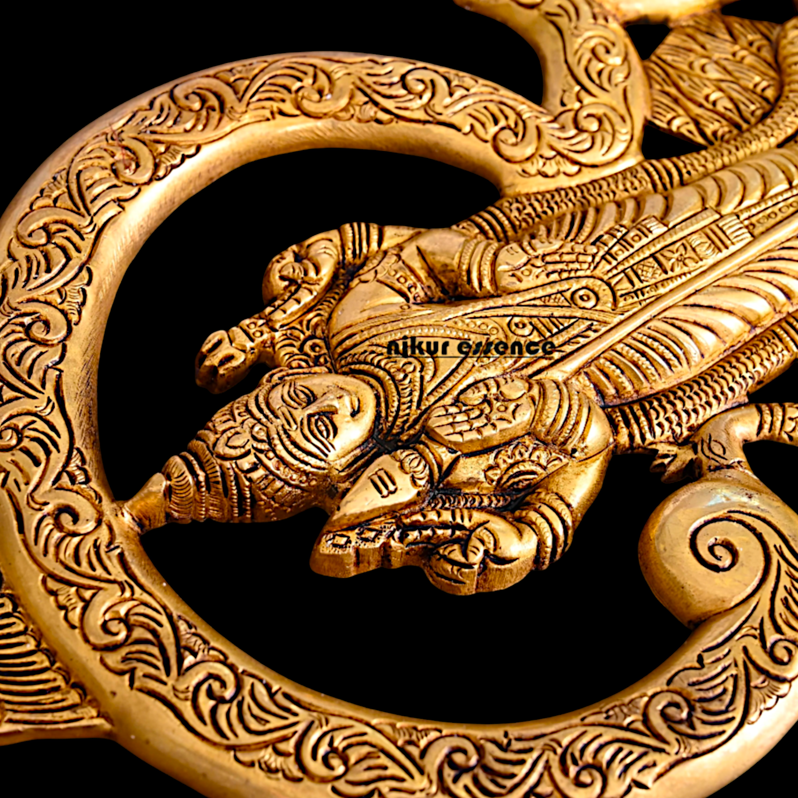 Kartikeya Brass wall Hanging plate idol - 13.5 Inches Nikuressence