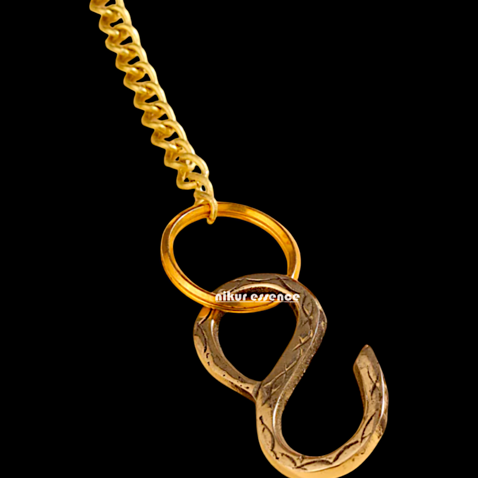 Brass Pooja Bell decorative wall Hanging - 17 Inches Nikuressence