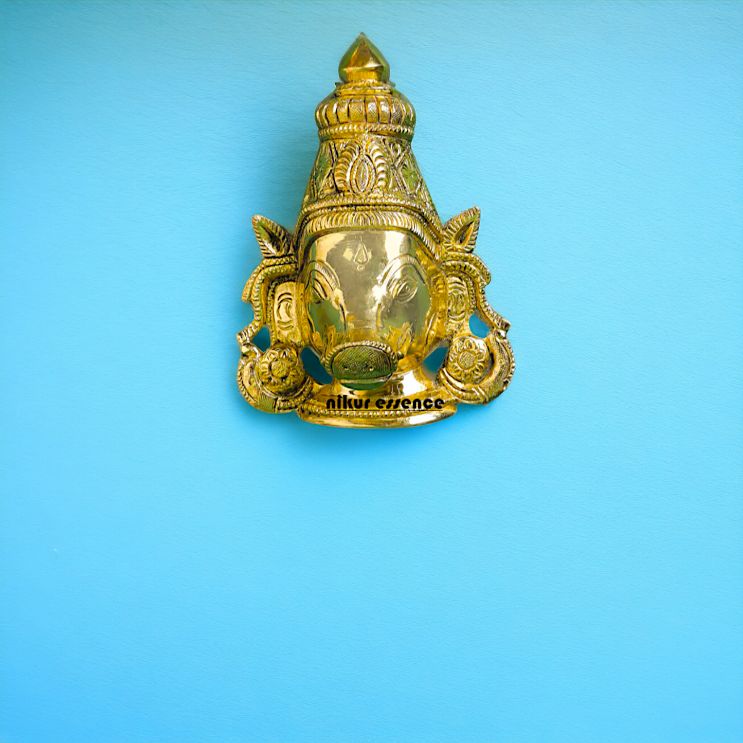 brass varaha face decor wall Hanging plate - 6.5 Inches Nikuressence