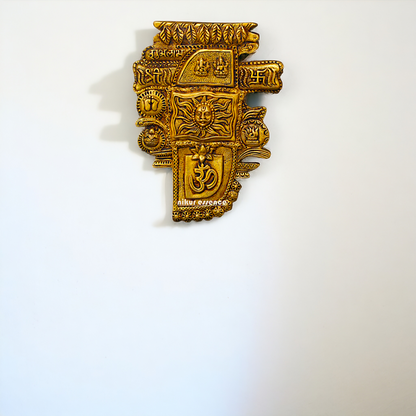 Antique brass Diwali decor wall Hanging plate - 9 Inches Nikuressence