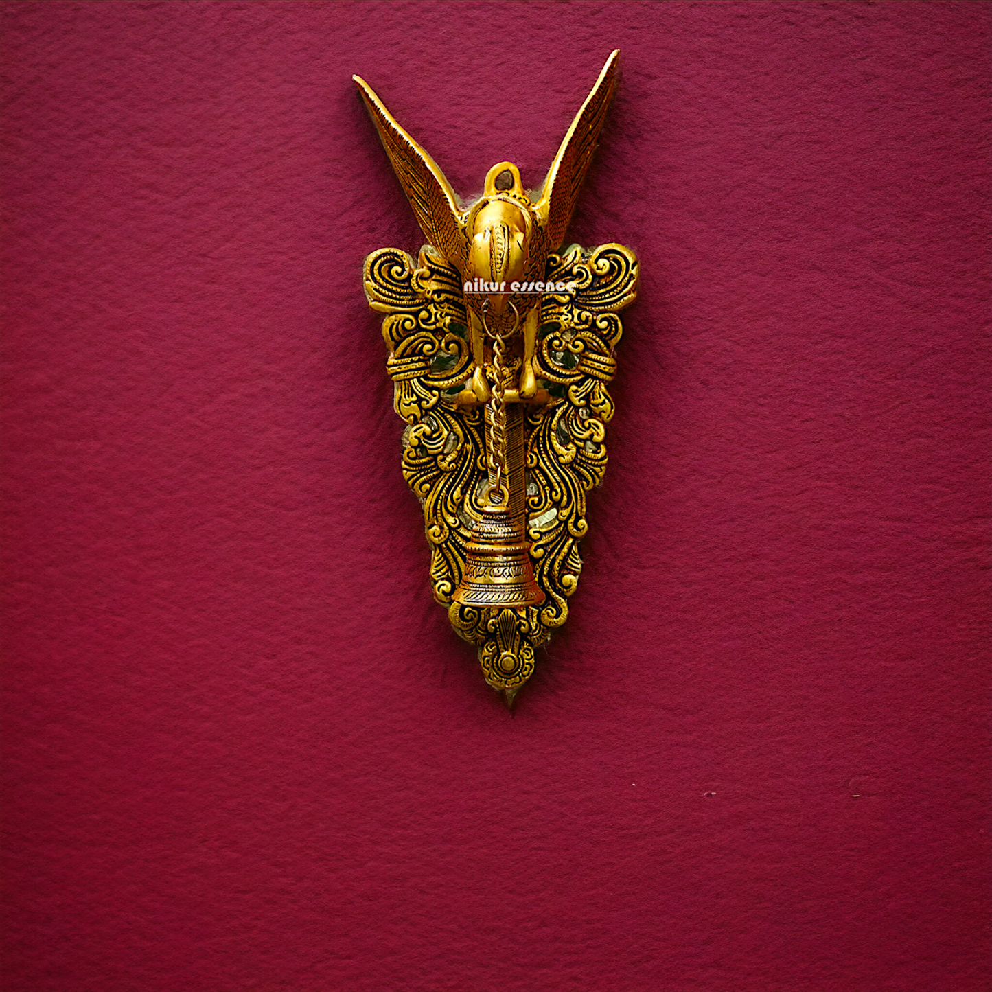 Antique brass Parrot decor wall Hanging plate - 16 Inches Nikuressence