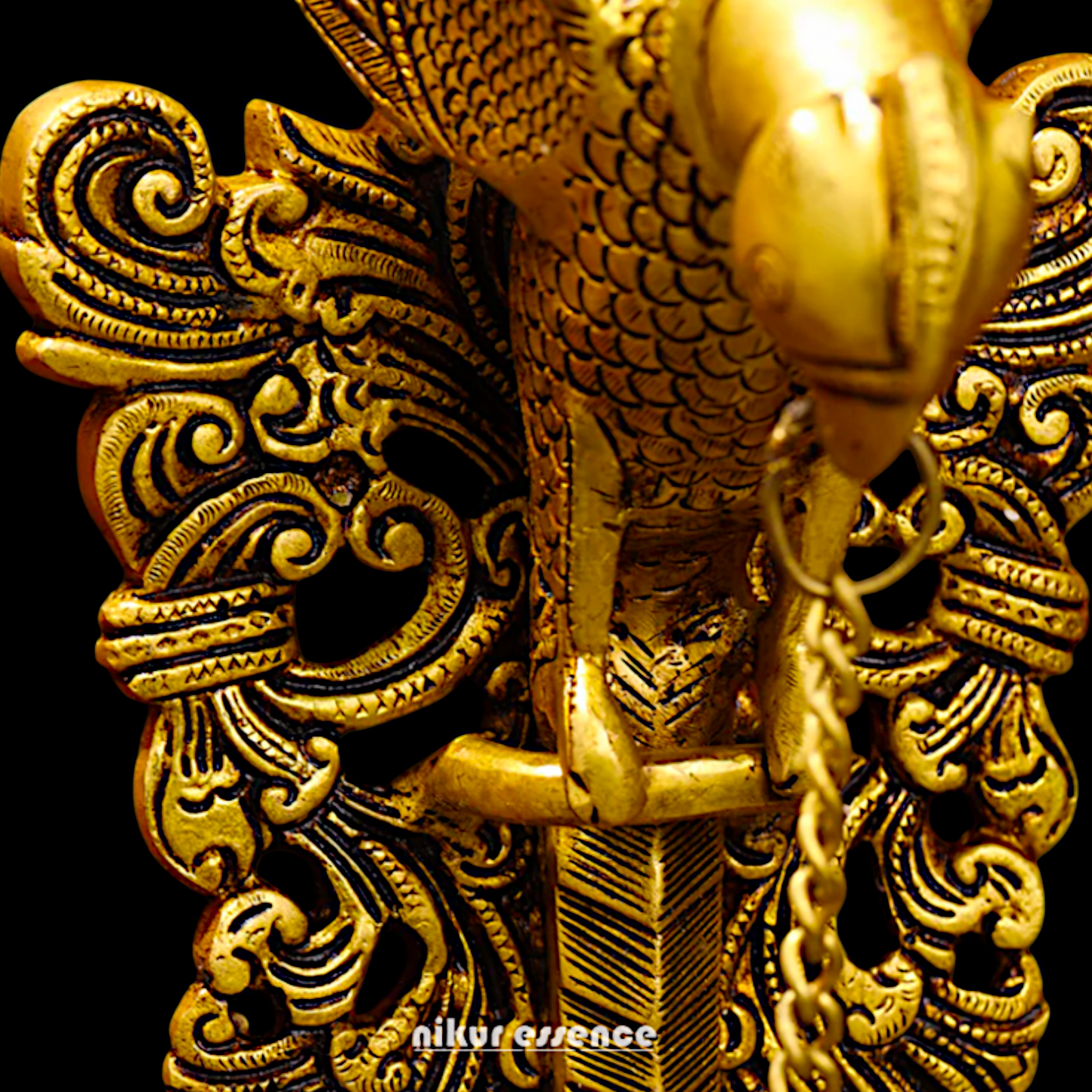 Antique brass Parrot decor wall Hanging plate - 16 Inches Nikuressence