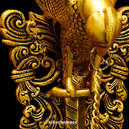 Antique brass Parrot decor wall Hanging plate - 16 Inches Nikuressence