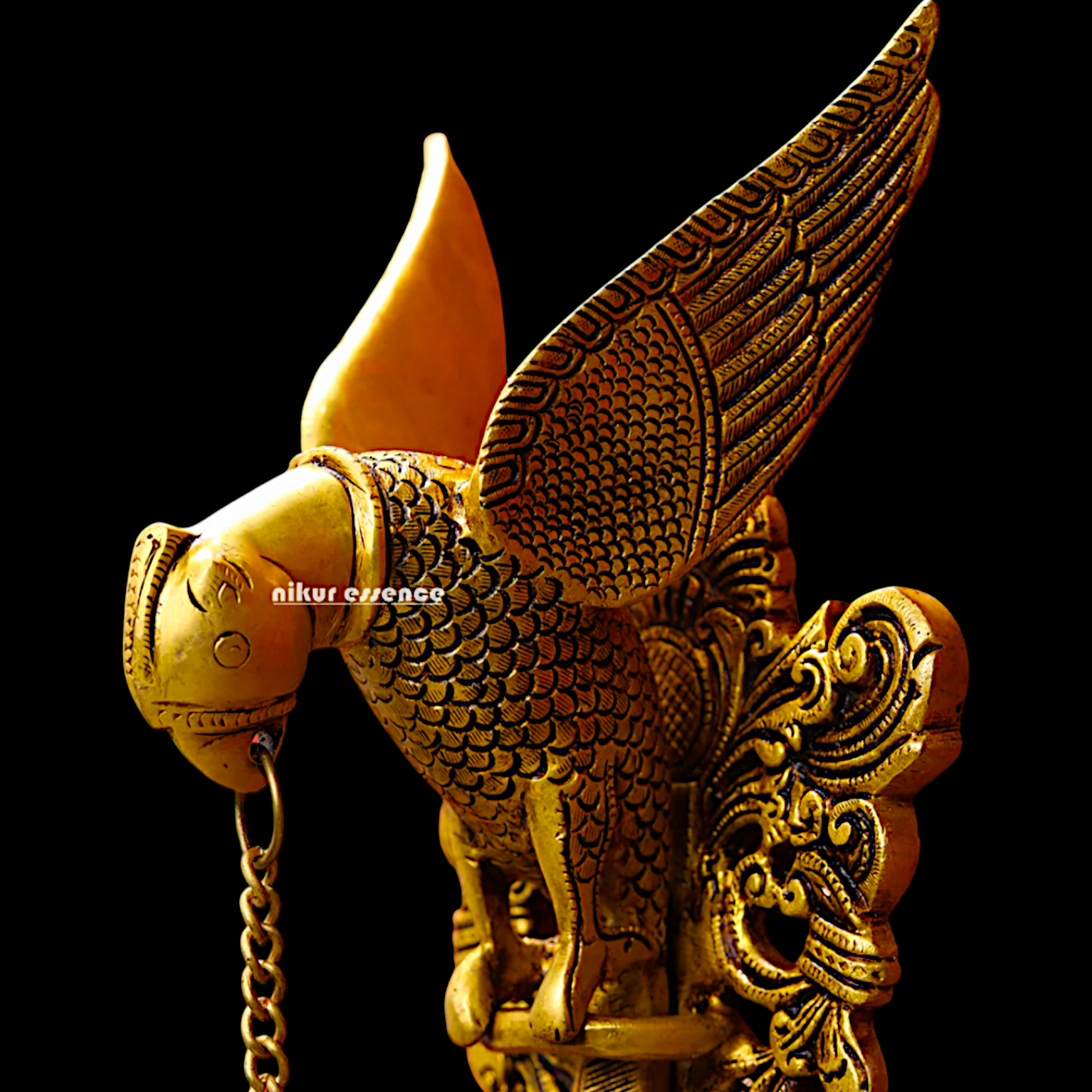 Antique brass Parrot decor wall Hanging plate - 16 Inches Nikuressence