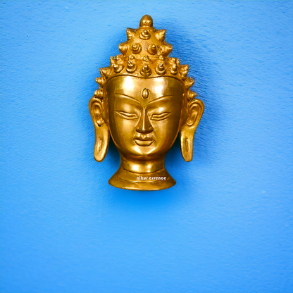 Pure Brass Buddha Hanging plate - 6 Inches Nikuressence