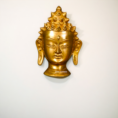 Pure Brass Buddha Hanging plate - 6 Inches Nikuressence