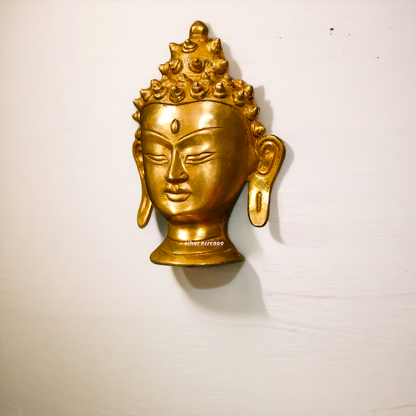 Pure Brass Buddha Hanging plate - 6 Inches Nikuressence