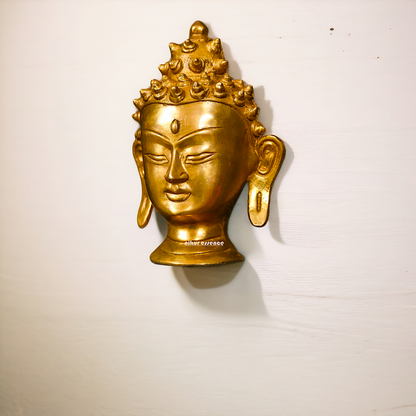 Pure Brass Buddha Hanging plate - 6 Inches Nikuressence
