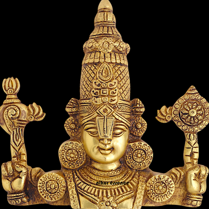 Pure Brass Tirupati Balaji Hanging plate - 9 Inches Nikuressence