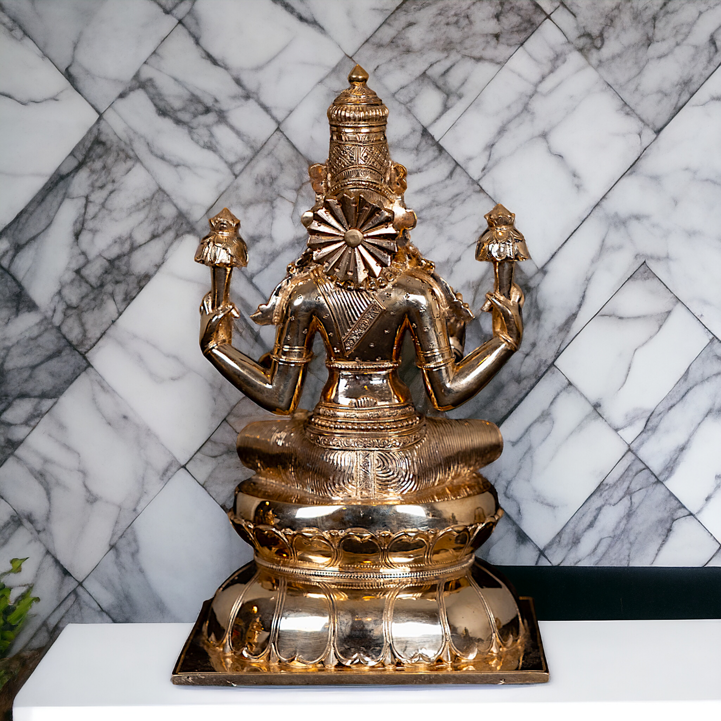 Panchaloha Lakshmi seated idol - 12 Inches Nikuressence