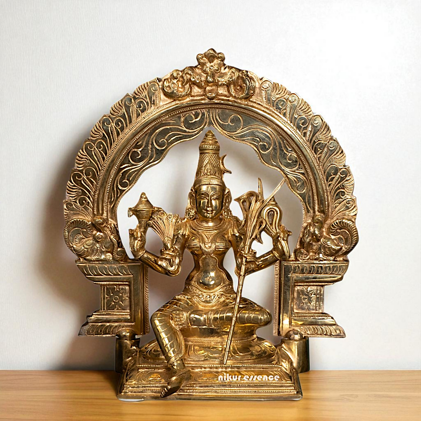 Goddess Lalita Devi Maa Panchaloha idol - 13 Inches Nikuressence