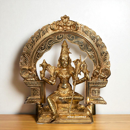 Goddess Lalita Devi Maa Panchaloha idol - 13 Inches Nikuressence