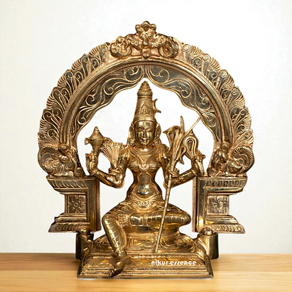 Goddess Lalita Devi Maa Panchaloha idol - 13 Inches Nikuressence
