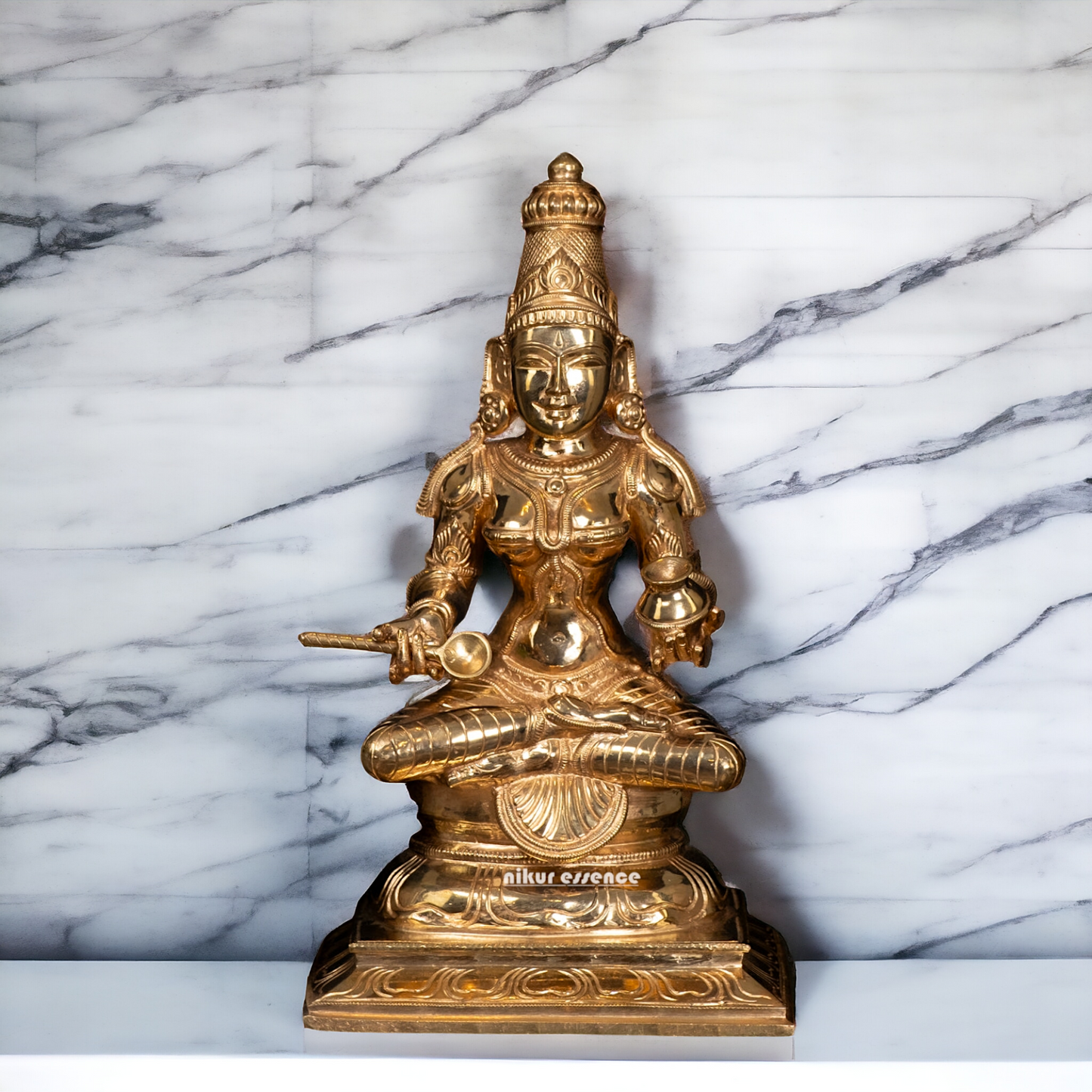 Annapoorani sitting Panchaloha idol - 12 Inches Nikuressence