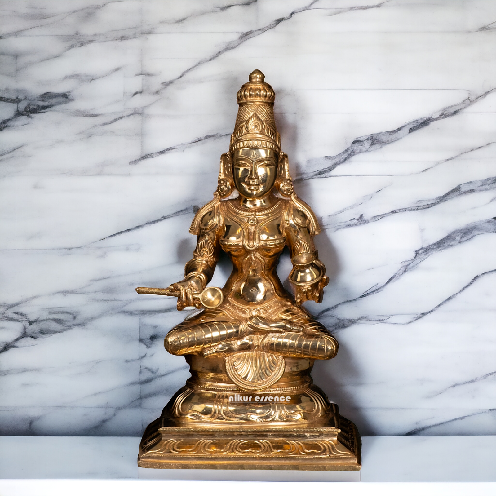 Annapoorani sitting Panchaloha idol - 12 Inches Nikuressence