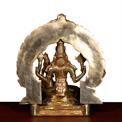 Hayagriva Vishnu and Lakshmi Panchaloha idol - 13 Inches Nikuressence
