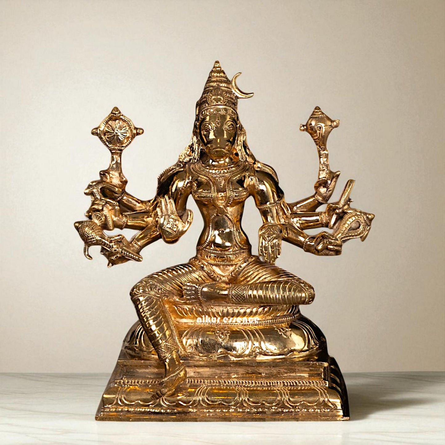 Panchaloha Varahi Amman statue - 9 Inches Nikuressence